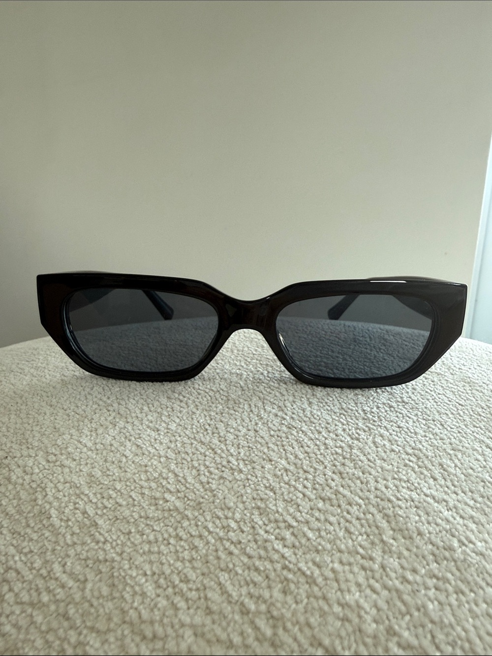 Amazon Women's Black Cat-Eye Sunglasses with Dark Lenses